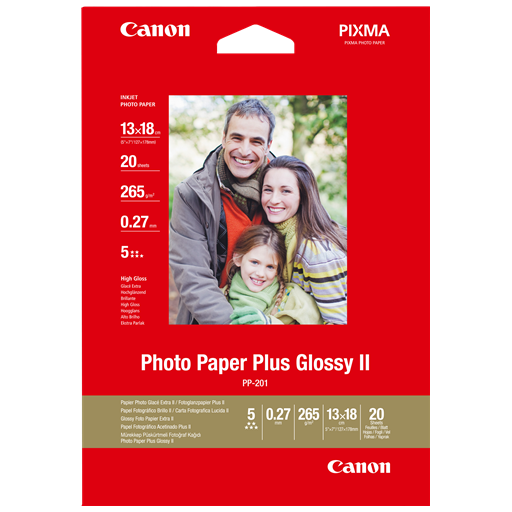 Canon Carta fotografia lucida PP-201 II Plus 5x7" - 20 fogli