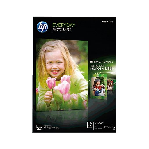 HP Carta fotografica Everyday lucida 200 g/m2 A4 210 x 297 mm 100 fogli