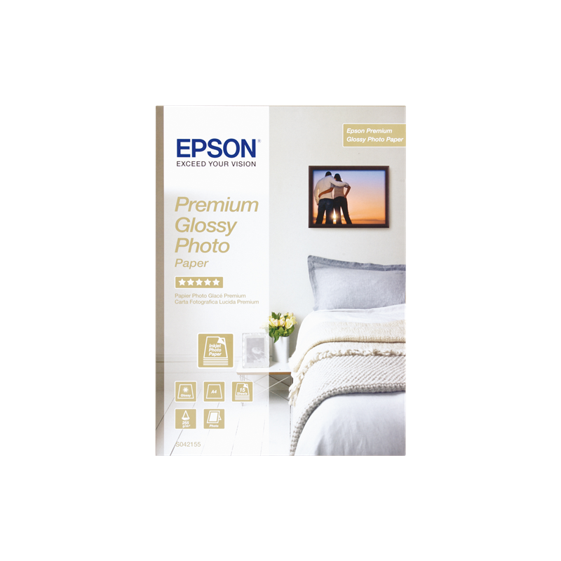 Epson Premium Glossy Photo Paper - A4 - 15 Fogli